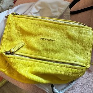 Givenchy Yellow pebbled leather Pandora Bag Mini